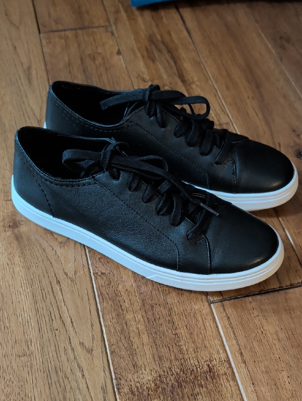 Patina Portland Leather Black Low-Top Casual Sneakers 12611